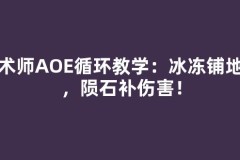 魔术师AOE循环教学：冰冻铺地板，陨石补伤害！