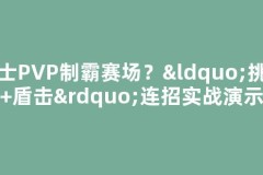 骑士PVP制霸赛场？“挑衅+盾击”连招实战演示
