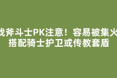 战斧斗士PK注意！容易被集火，搭配骑士护卫或传教套盾