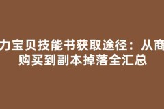 魔力宝贝技能书获取途径：从商店购买到副本掉落全汇总