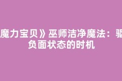 《魔力宝贝》巫师洁净魔法：驱散负面状态的时机